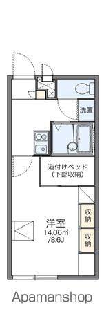 レオパレスすずらん(1K/1階)の間取り写真
