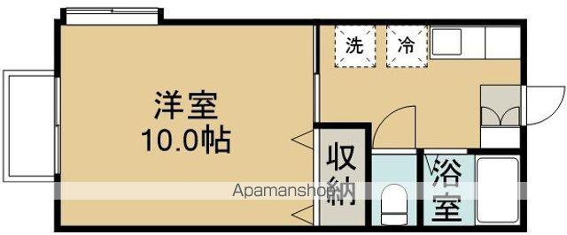 ノーブル砂山(1K/2階)の間取り写真