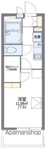 レオパレスイターナル原(1K/1階)の間取り写真