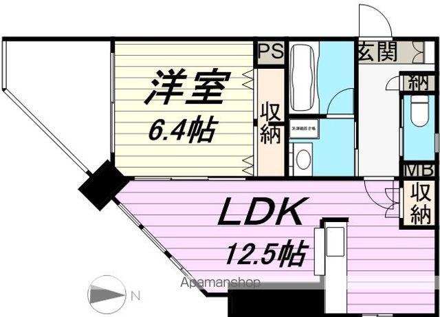 LE GRAND NOIR(1LDK/3階)の間取り写真