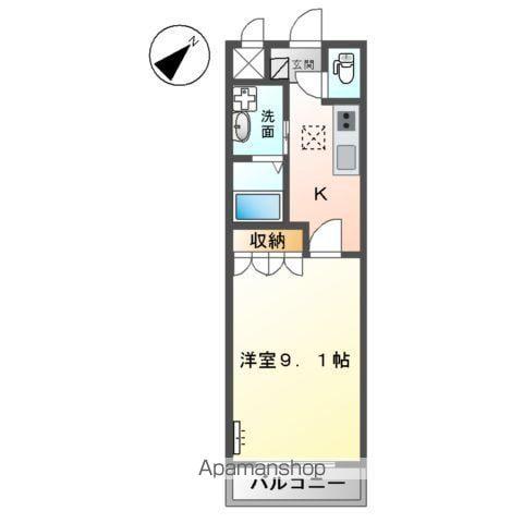 ボア・ソルテ(1K/1階)の間取り写真