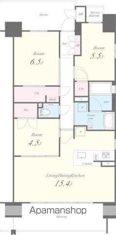 グランアッシュあびこVERT(3LDK/3階)の間取り写真