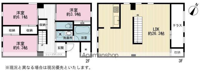 アーバンセオリーズ(3LDK/2階)の間取り写真