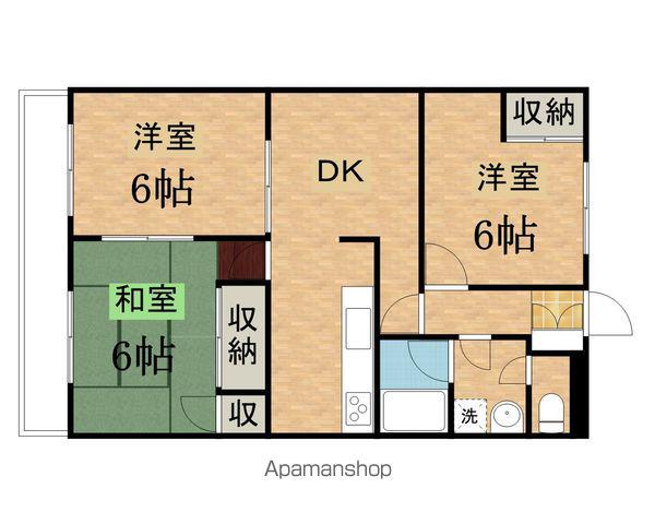 サンデーズ2(3DK/3階)の間取り写真