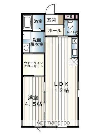 BOXーM イースト(1LDK/2階)の間取り写真