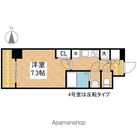 エスリード上前津テルツェ(1K/12階)の間取り写真