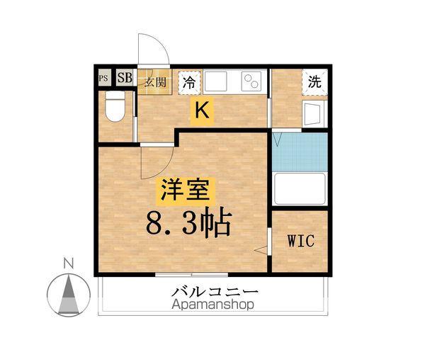 サウスめじろ台(1K/1階)の間取り写真