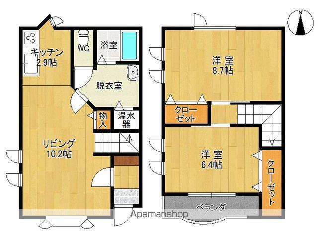 サイプレス(2LDK/1階)の間取り写真