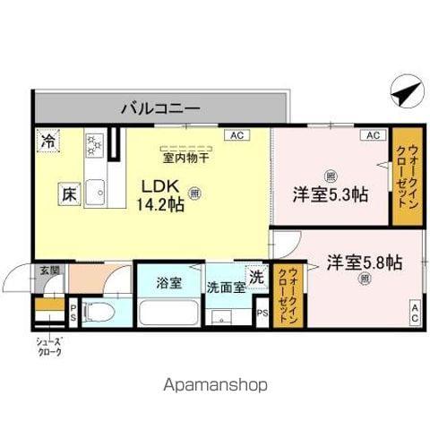D-ROOM守山3丁目(2LDK/1階)の間取り写真