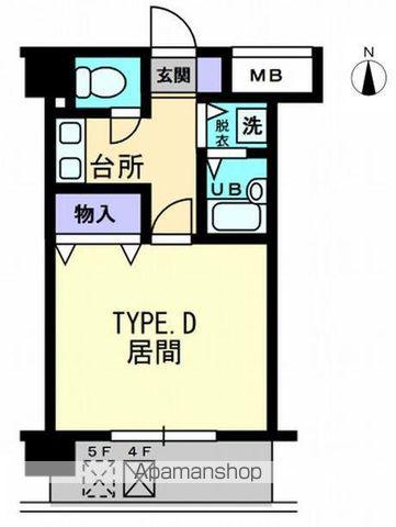 リマーク上之町(1K/5階)の間取り写真