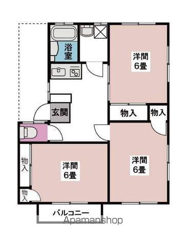 サンパレス山之神(3DK/1階)の間取り写真