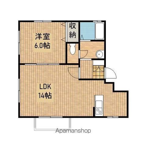 マンションカシオペア(1LDK/1階)の間取り写真