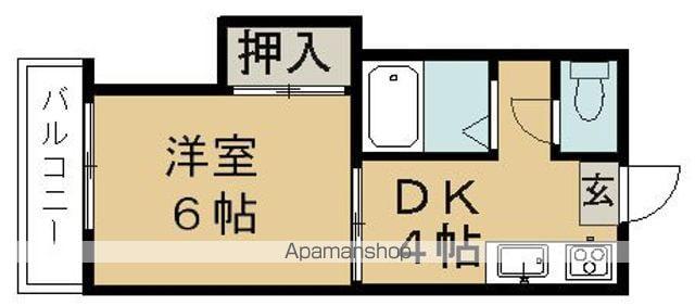 コーポラスオザワ(1DK/2階)の間取り写真