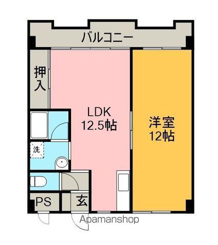 パークマンションアイワ(1LDK/2階)の間取り写真