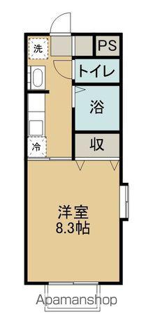 リベルテⅡ(1K/2階)の間取り写真