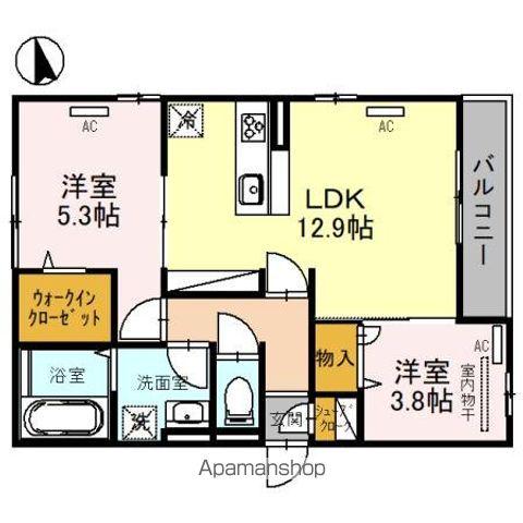 クラシスト堺東(2LDK/2階)の間取り写真