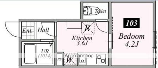 COLZA柴又(1K/1階)の間取り写真