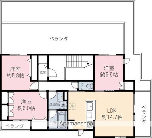 ラ カーサドルチェ(3LDK/3階)の間取り写真