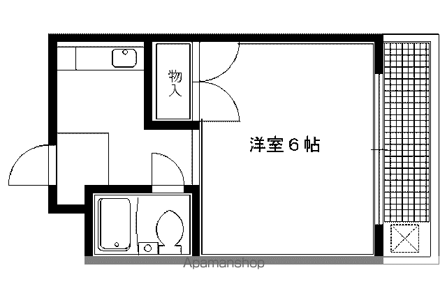 ロイヤルコーポタカノ(1K/2階)の間取り写真