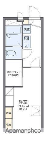 レオパレスオアシス(1K/2階)の間取り写真