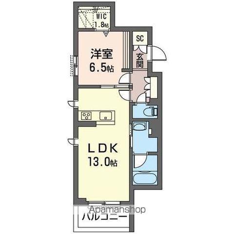 プライム戸田公園(1LDK/2階)の間取り写真