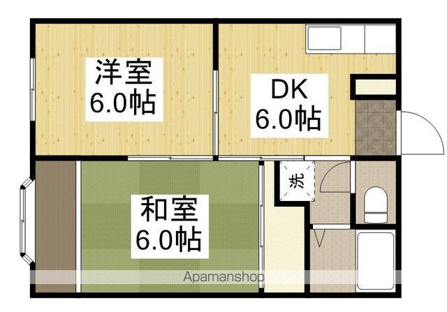 メゾンエスポアB棟(2DK/2階)の間取り写真