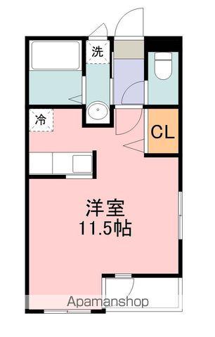 シャルール黒松(ワンルーム/2階)の間取り写真