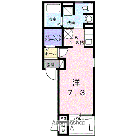 アルドーレ(ワンルーム/3階)の間取り写真