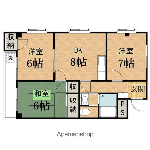 マンションE・P(3DK/3階)の間取り写真