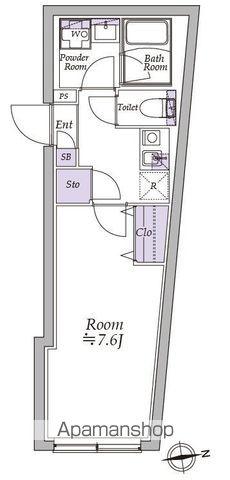 アトリオフラッツ高円寺(1K/2階)の間取り写真