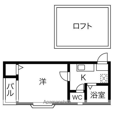 CLAUDIA浄心(1K/2階)の間取り写真