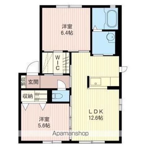 エクセレント(2LDK/1階)の間取り写真