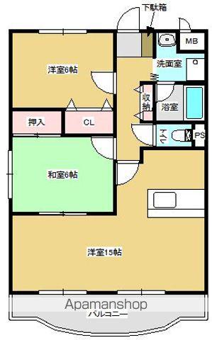 プレジール(2LDK/1階)の間取り写真
