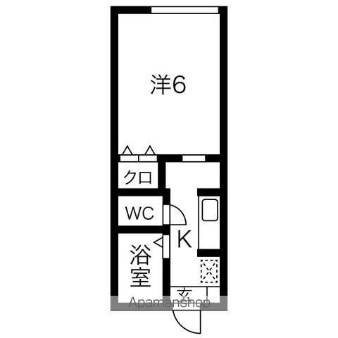 ベネッセ滝道(1K/1階)の間取り写真
