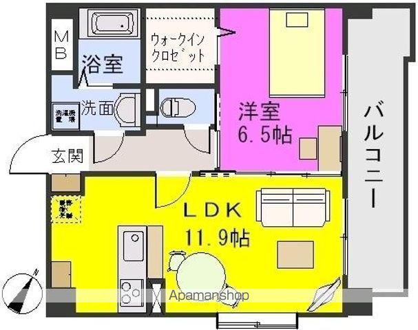 グランドゥール27(1LDK/6階)の間取り写真