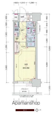 プレサンス上前津プレス(1K/13階)の間取り写真