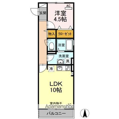 夢りんどうⅠ(1LDK/3階)の間取り写真
