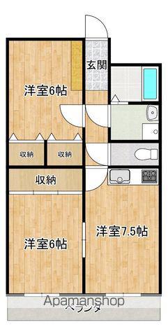 パークサイド早水壱番館(2DK/2階)の間取り写真