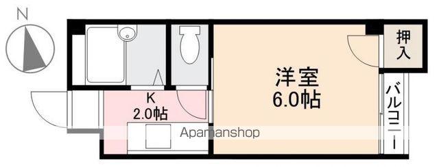 シャンボール瀬戸Ⅰ(1K/4階)の間取り写真