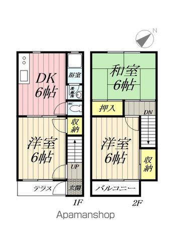 岡庭テラス(3DK)の間取り写真