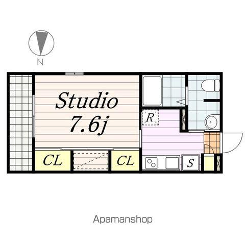 リブリ・エルミタージュ(1K/2階)の間取り写真