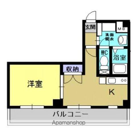 スプリングハイム(1DK/5階)の間取り写真