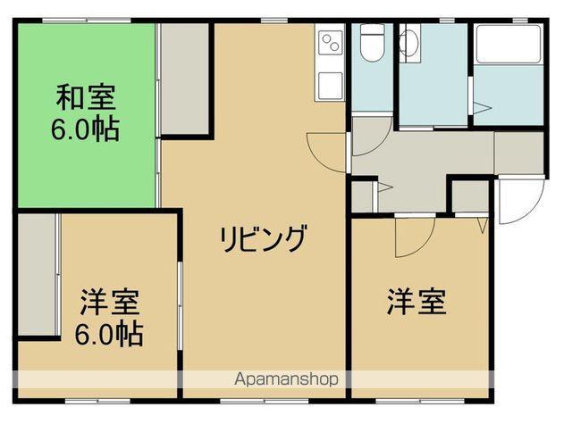 吉田HDSハイムA棟(3LDK/1階)の間取り写真