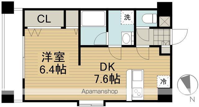 しゃとれ小松島(1DK/2階)の間取り写真