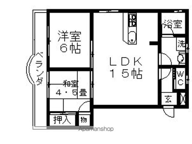 マ・メゾン(2LDK/3階)の間取り写真