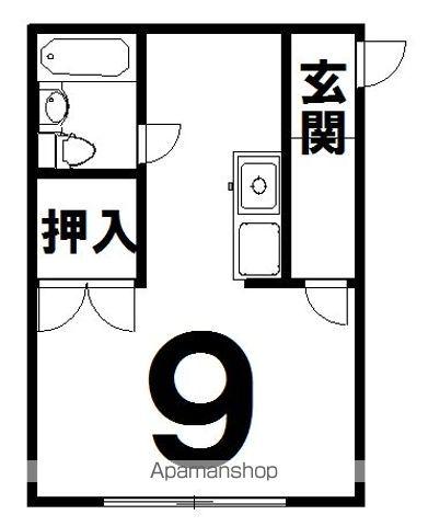 HBR126(ワンルーム/3階)の間取り写真