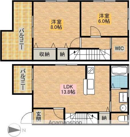 レジェンドⅠ(2SLDK)の間取り写真