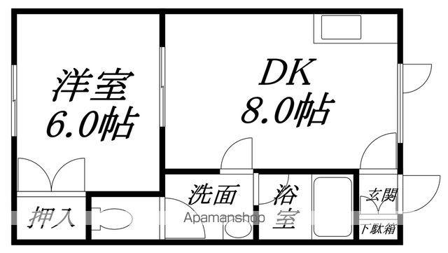 パレドール弐番館(1LDK/1階)の間取り写真