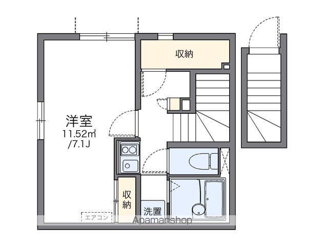 レオネクストライクヒストリー(1K/2階)の間取り写真