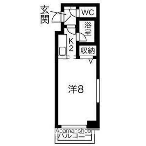 KWビル壱番館(1K/4階)の間取り写真